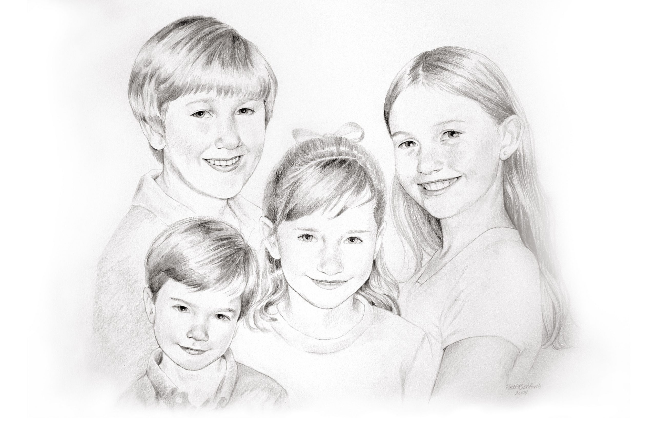 Family Portrait | Pencil Sketch Artist | Cuccia Creative