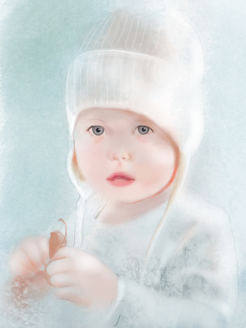 girl knit cap light palette